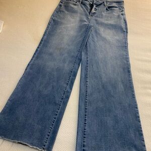 NYDJ Fringed hem wide-Leg Jeans Vintage Style